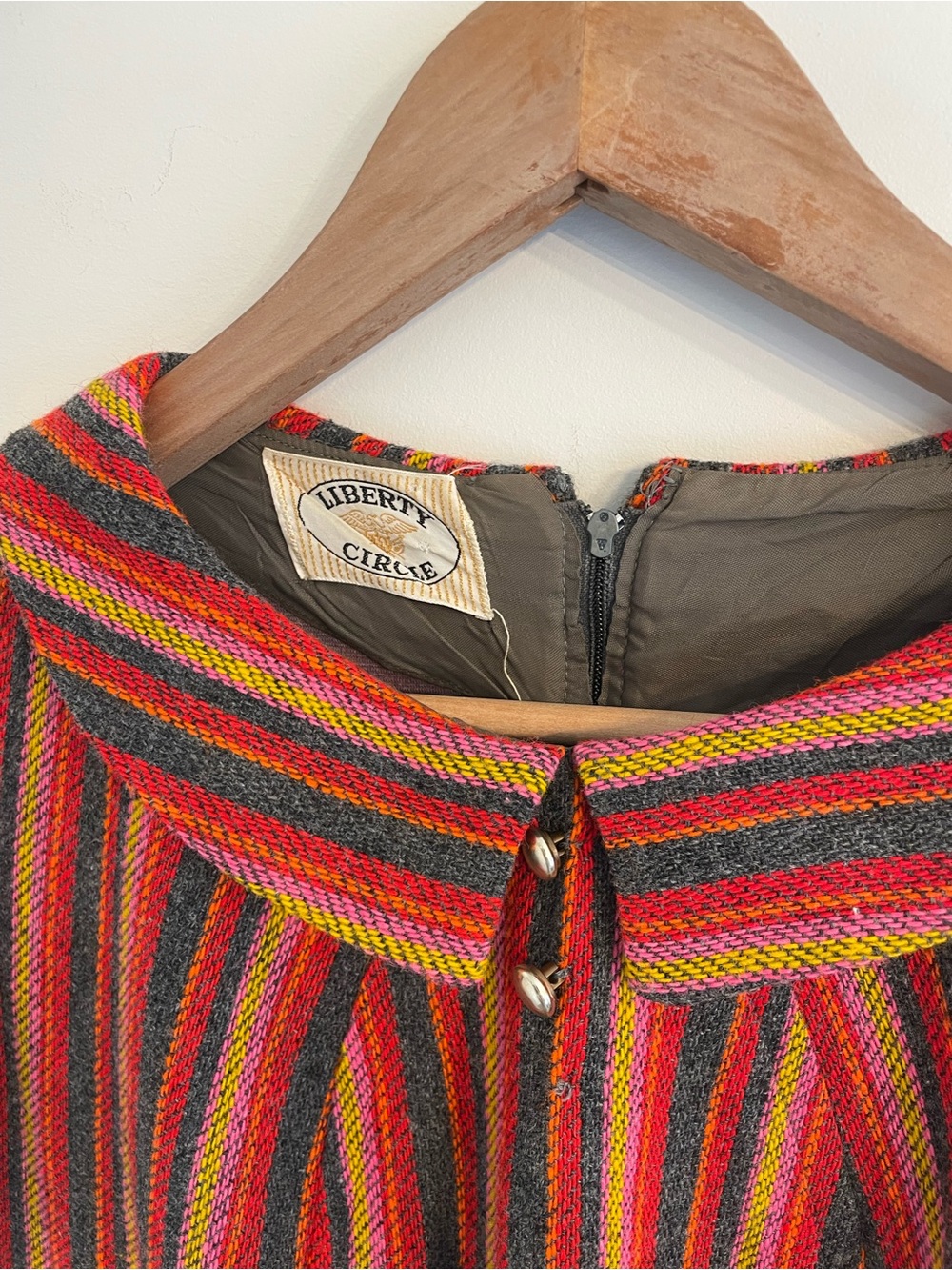 Women’s 1970s Striped Babydoll Dress - Picture 6 of 10